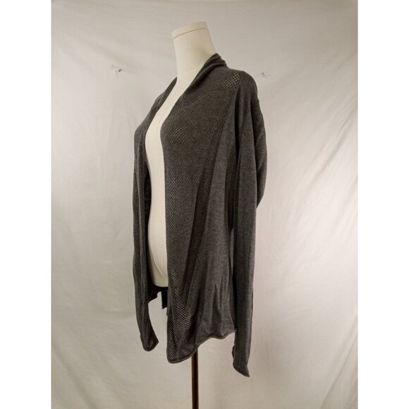 Express Women's Gray Knit Cardigan Duster Sweater Size Medium - Picture 2 of 6